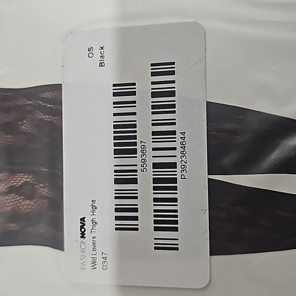 Fashion Nova Animal Print Thigh Highs | Black Fishnet Mesh Leopard Gothic OS NWT - Picture 4 of 7